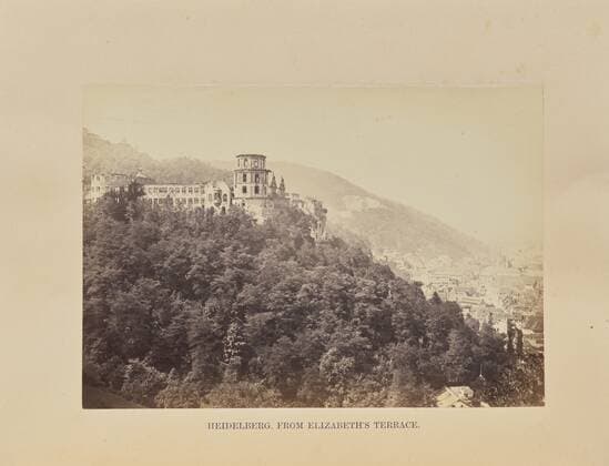 Heidelberg, from Elizabeth s Terrace, Francis Frith (English, 1822 - 1898), Heidelberg, Baden-Württemberg, Germany, about 1864, Tinted albumen silver print, 11.7 x 16.5 cm (4 5 8 x 6 1 2 in.)  Copyright Artokoloro LCD3_191706_19611
