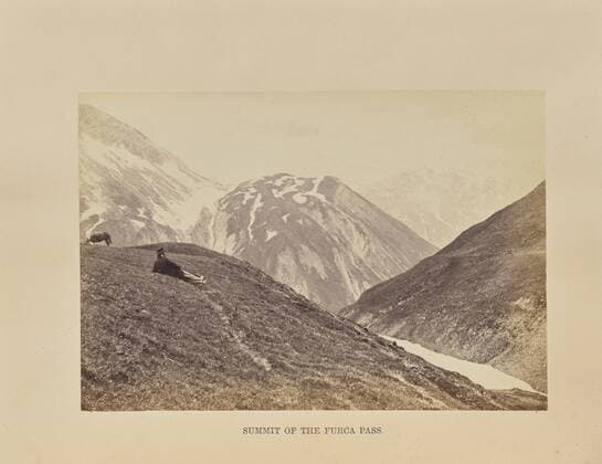 Summit of the Furca Pass, Francis Frith (English, 1822 - 1898), Switzerland, about 1864, Tinted albumen silver print, 11.7 x 17 cm (4 5 8 x 6 11 16 in.)  Copyright Artokoloro LCD3_191706_19612