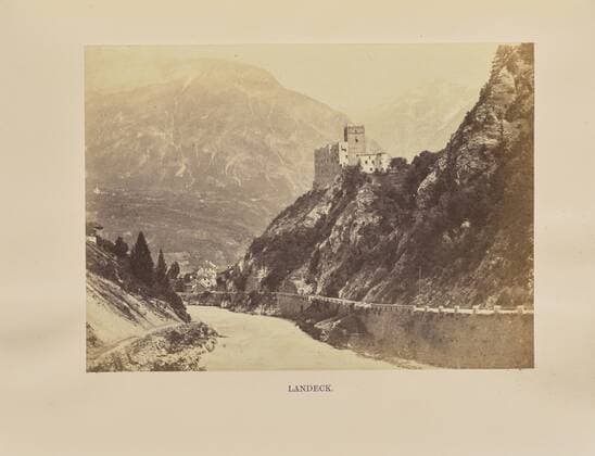 Landeck, Francis Frith (English, 1822 - 1898), Landeck, Austria, about 1864, Tinted albumen silver print, 12.1 x 16.6 cm (4 3 4 x 6 9 16 in.)  Copyright Artokoloro LCD3_191706_19618