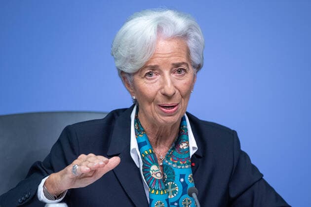 Christine LAGARDE, Praesidentin der Europaeischen Zentralbank EZB, Brustbild, Gestik, Geste, redet, redend, spricht, sprechend, waehrend der Pressekonferenz in Frankfurt am Main am 12.12.2019. *** Christine LAGARDE, President of the European Central Bank ECB, bust, gesture, gesture, gesture, talks, speaking, speaks, speaking, during the press conference in Frankfurt am Main on 12 12 2019