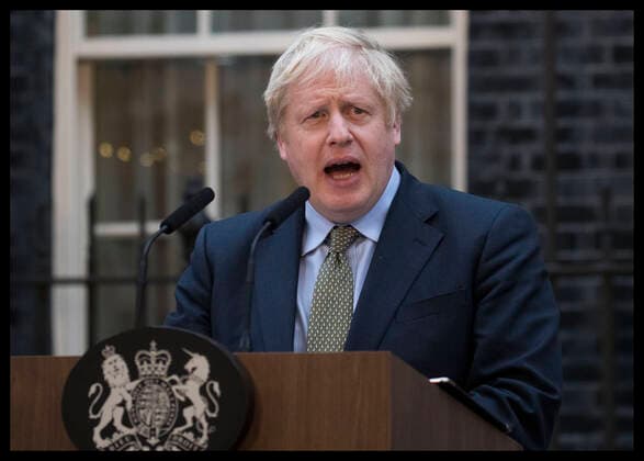 News Bilder des Tages . 13 12 2019. London, United Kingdom. Prime Minister Boris Johnson speaking to the nation outside No10 Downing Street, following the Conservative Party winning the 2019 General Election.  xStephenxLockx xi-Imagesx IIM-20563-0032