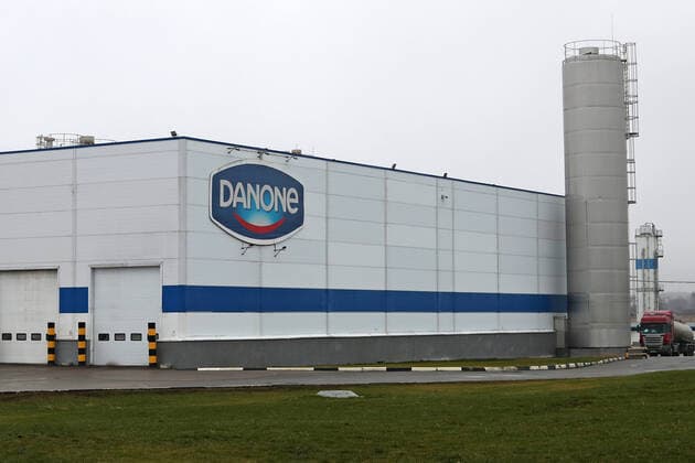 MOSCOW REGION, RUSSIA - DECEMBER 12, 2019: A view of the Danone dairy production plant in the town of Chekhov. Stanislav Krasilnikov TASS  TS0C75FC