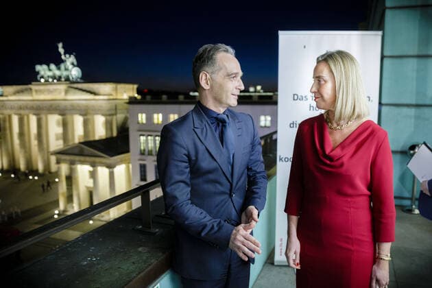 Verleihung des Theodor-Wanner-Preises an Federica Mogherini, scheidende Hohe Vertreterin der Europaeischen Union fuer Aussen- und Sicherheitspolitik und Vizepraesidentin der Europaeischen Kommission im Beisein von Bundesaussenminister Heiko Maas, SPD. Berlin, 18.12.2019. Berlin Germany Copyright: xThomasxTrutschelx