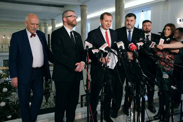WARSZAWA SEJM 20.12.2019 2 POSIEDZENIE SEJMU IX KADENCJI N Z JANUSZ KORWIN MIKKE GRZEGORZ BRAUN KRISTIAN KAMINSKI ARTUR DZIAMBOR KRZYSZTOF TUDUJ FOT.TEDI NEWSPIX.PL --- Newspix.pl  TEDI201219_57