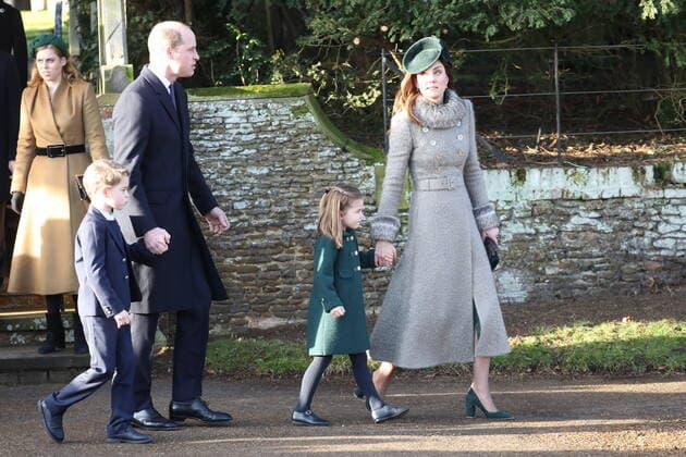 . 25 12 2019. Sandringham, United Kingdom. Royals leaving the Christmas Day church service at Sandringham in Norfolk, United Kingdom.  xStephenxLockx xi-Imagesx IIM-20597-0009