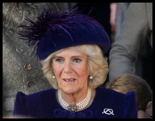 . 25 12 2019. Sandringham, United Kingdom. Duchess of Cornwall leaving the Christmas Day church service at Sandringham in Norfolk, United Kingdom.  xStephenxLockx xi-Imagesx IIM-20597-0078