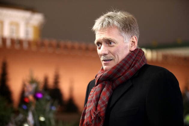 MOSCOW, RUSSIA â€“ DECEMBER 25, 2019: Russia s Presidential Spokesman Dmitry Peskov after a Night Hockey League friendly match at the GUM ice rink in Red Square. Valery Sharifulin TASS  TS0C8AA1