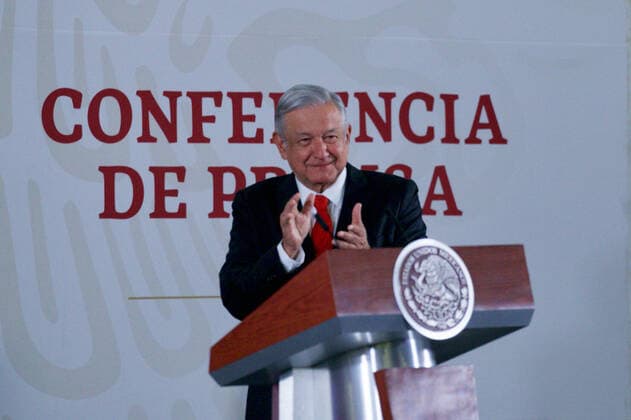 December 27, 2019: EUM20191227NAC03.JPG.CIUDAD DE MEXICO. PresidencyPresidencia-AMLO.- 27 de diciembre de 2019. El presidente Andres Manuel Lopez Obrador durante su conferencia matutina en Palacio Nacional. Foto: Agencia EL UNIVERSALGerman EspinosaEELG Copyright: xElxUniversalx
