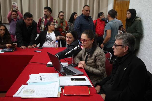 December 27, 2019: EUM20191227CUL18.JPG.CIUDAD DE MEXICO. CultureCultura-CDMX.- 27 de diciembre de 2019. Aspectos de la reunion entre Claudia Sheinbaum, jefa de Gobierno de la Ciudad de Mexico, Alfonso Suarez del Real, secretario de Cultura capitalina, y artistas de distintos programas capitalinos. Foto: Agencia EL UNIVERSALCarlos MejiaEELG Copyright: xElxUniversalx