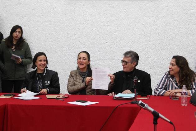 December 27, 2019: EUM20191227CUL17.JPG.CIUDAD DE MEXICO. CultureCultura-CDMX.- 27 de diciembre de 2019. Aspectos de la reunion entre Claudia Sheinbaum, jefa de Gobierno de la Ciudad de Mexico, Alfonso Suarez del Real, secretario de Cultura capitalina, y artistas de distintos programas capitalinos. Foto: Agencia EL UNIVERSALCarlos MejiaEELG Copyright: xElxUniversalx