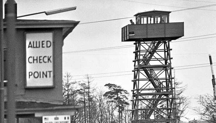 Grenzkontrollstelle zur DDR Helmstedt - Marienborn - gesehen am 12.12.1970