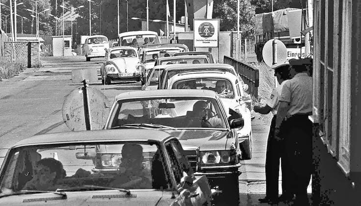 Grenzkontrollstelle zur DDR Helmstedt - Marienborn - gesehen am 12.08.1970