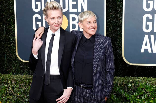 Portia de Rossi und Ellen DeGeneres bei der Verleihung der 77. Golden Globe Awards im Beverly Hilton Hotel. Beverly Hills, 05.01.2020