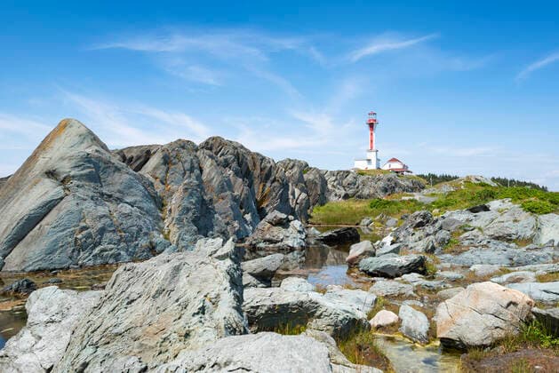Canada, Nova Scotia, Yarmouth, Cape Forchu Lighthouse  ELF02069
