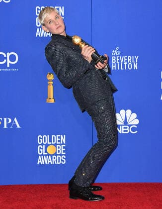 05 January 2020 - Beverly Hills, California - Ellen Degeneres. 77th Annual Golden Globes - Press Room held at Beverly Hilton Hotel. Photo Copyright: xBirdiexThompsonx