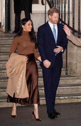 PAP01202304 On their first official engagement in the new year, Prince Harry, Duke of Sussex and Meghan, Duchess of Sussex, visit Canada House in London. Their Royal Highnesses wanted to meet with HE. Ms. Janice Charette, High Commissioner in Canada to the UK as well as staff to thank them for the warm Canadian hospitality and support they received during their recent stay inn Canada. After their meeting the royal couple visit the Canada Gallery to view a special exhibition by Indigenous Canadian artist, Skawennati. Pictured: Prince Harry, Duke of Sussex, Meghan, Duchess of Sussex 249541 2020-01-07 London Markle, Meghan (Duchesse de Sussex)  Copyright: xPapixsx xStarfacex STAR_249541_004