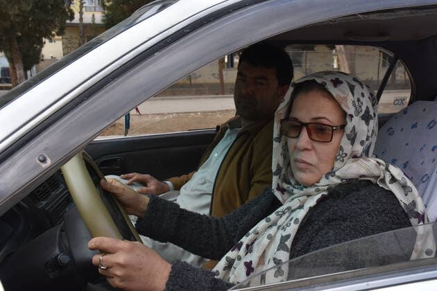 (200108) -- AFGHANISTAN, Jan. 8, 2020 -- An Afghan woman attends a driving class in Mazar-i-Sharif, capital of Balkh Province, Afghanistan, Jan. 7, 2020. (Photo by Xinhua) AFGHANISTAN-BALKH-DRIVING CLASS-WOMEN KawaxBasharat 