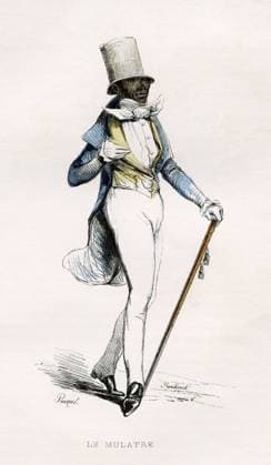 ANTILLES FRANCAISES Le mulatre. Illustration de 1842 par Hippolyte PAUQUET (1797-1871) pour Les Français peints par eux-mêmes. Credit : Collection F.Pineau Kharbine-Tapabor.
