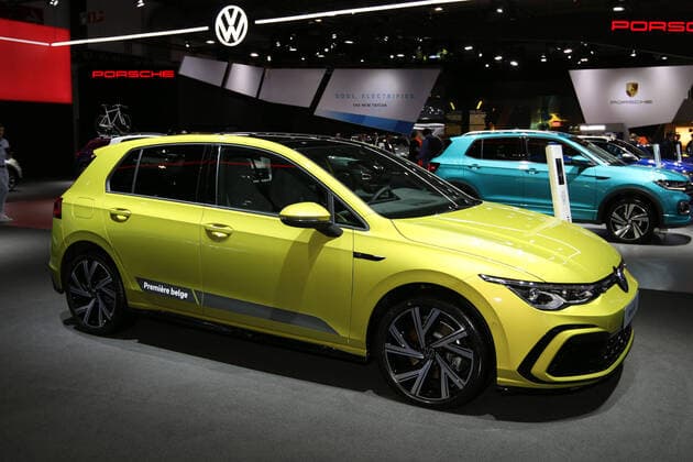 Volkswagen Golf (VW Golf 8 VIII), Messepremiere, 98. European Motor Show Brussels, Salon Auto Moto Mobility, 10.-19.01.2020, Pressetag 09.01.2020, Brüssel (Belgien), Autoausstellung, Messe, Brussels Expo (Heysel)