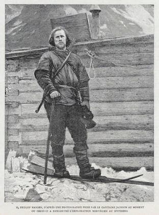 Fridjof NANSEN Fridjof NANSEN (1861-1930) au Spitzberg d apres une photographie pour le magazine belge Le Globe illustre du 4 octobre 1896. Credit : Collection Jonas Kharbine-Tapabor. *** Fridjof NANSEN Fridjof NANSEN 1861 1930 in Spitsbergen after a photograph for the Belgian magazine Le Globe illustre of October 4, 1896 Credit Collection Jonas Kharbine Tapabor  KH262316