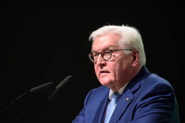 Berlin, Jubiläumsfeier 30 40 Jahre BÜNDNIS 90 DIE GRÜNEN Deutschland, Berlin - 10.01.2020: Im Bild ist Frank-Walter Steinmeier (deutscher Bundespräsident) zu sehen. Berlin Motorwerk Berlin Deutschland