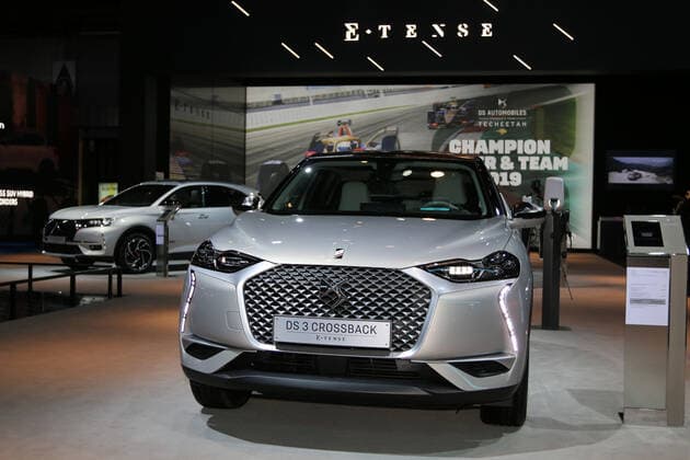 DS 3 Crossback E-Tense (Plug-in-Hybrid, Citroen Edelmarke), 98. European Motor Show Brussels, Salon Auto Moto Mobility, 10.-19.01.2020, Pressetag 09.01.2020, Brüssel (Belgien), Autoausstellung, Messe, Brussels Expo (Heysel) *** DS 3 Crossback E Tense Plug in Hybrid, Citroen noble brand, 98 European Motor Show Brussels, Salon Auto Moto Mobility, 10 19 01 2020, Press Day 09 01 2020, Brussels Belgium, Motor Show, Fair, Brussels Expo Heysel