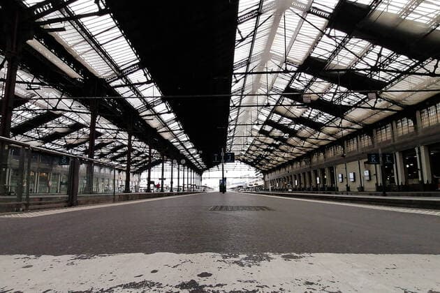 Bilder des Jahres 2020, News 01 Januar News Bilder des Tages Frankreich, Streik bei der Bahn in Paris Ambiance - greve a la gare de lyon NEWS : Greve a la Gare de Lyon - Paris - 12 01 2020 FedericoPestellini Panoramic 