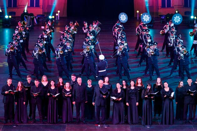 Teilnehmer aus der Ukraine bei der Musikparade 2020 in der Lanxess-Arena. Köln, 11.01.2020