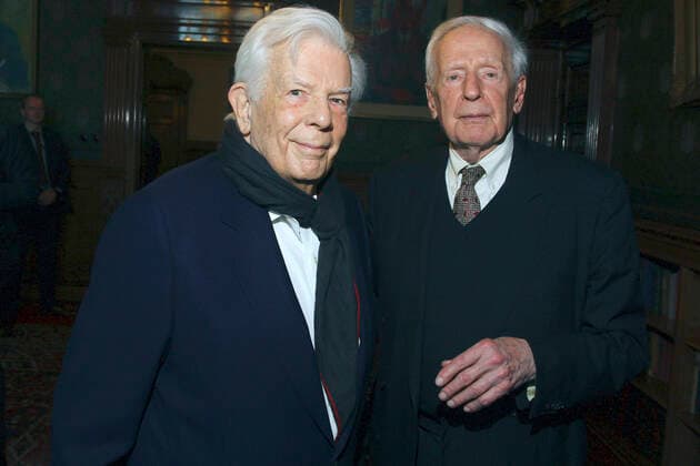 Christoph von Dohnanyi mit Bruder Klaus von Dohnanyi bei der Verleihung der Johannes-Brahms-Medaille im Rathaus. Hamburg, 13.01.2020