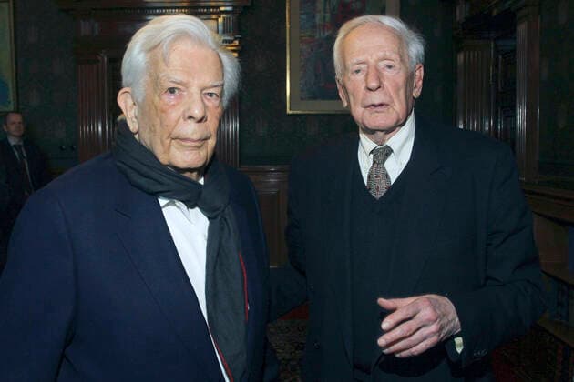 Christoph von Dohnanyi mit Bruder Klaus von Dohnanyi bei der Verleihung der Johannes-Brahms-Medaille im Rathaus. Hamburg, 13.01.2020