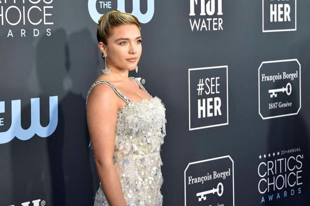 Florence Pugh bei der Verleihung der 25. Critics Choice Awards im Barker Hangar. Santa Monica, 12.01.2020 *** Florence Pugh at the presentation of the 25 Critics Choice Awards at Barker Hangar Santa Monica, 12 01 2020 Foto:xD.xBedrosianx xFuturexImage