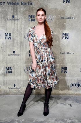 Jana Heinisch bei der Lena Hoschek Fashion Show im Rahmen der MBFW auf der Berlin Fashion Week Autumn Winter 2020 im Kraftwerk Berlin. Berlin, 15.01.2020