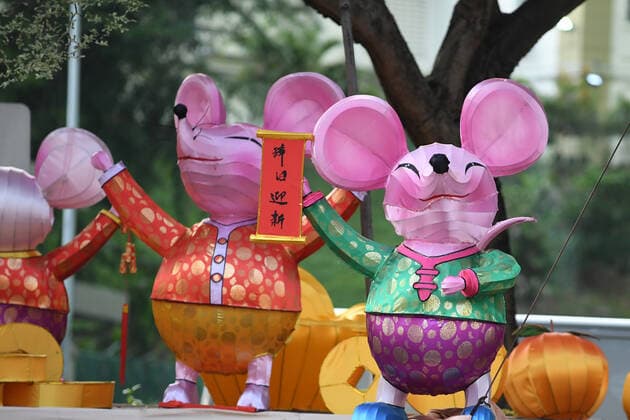 Singapore 15.01.2020, Chinese New Year 2020, Year of the rat , Chinesische NeuJahrsfest , Fühlingsfest, Decoration, 2020 Jahr der Ratte, China Town Singapore