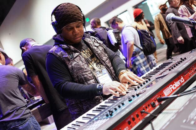 ANAHEIM CA - DECEMBER 13: Views from the tradeshow floor during 2020 Winter North American Music Merchants show in Anaheim, Ca. on January 16, 2020. Copyright: xTonyxFortex