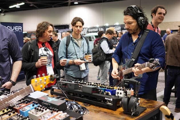 ANAHEIM CA - DECEMBER 13: Views from the tradeshow floor during 2020 Winter North American Music Merchants show in Anaheim, Ca. on January 16, 2020. Copyright: xTonyxFortex