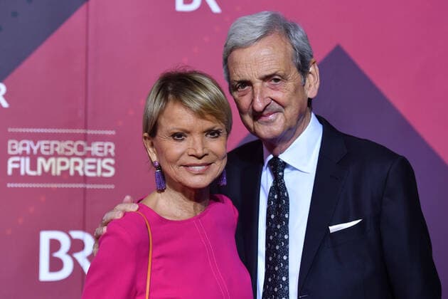 Uschi GLAS (Schauspielerin), mit Ehemann Dieter HERMANN. 41.Bayerischer Filmpreis 2019-Red Carpet,Roter Teppich,am 17.01.2019 im Prinzregententheater in Muenchen.