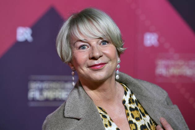 Rita FALK (Autorin), Einzelbild,angeschnittenes Einzelmotiv, Portraet,Portrait,Porträt. 41.Bayerischer Filmpreis 2019-Red Carpet,Roter Teppich,am 17.01.2019 im Prinzregententheater in Muenchen.