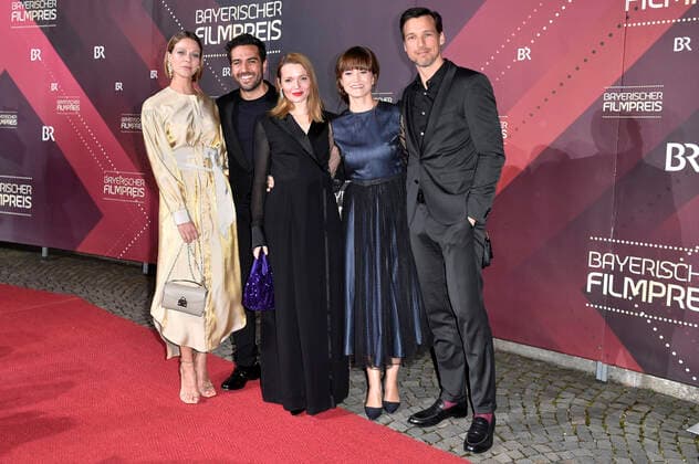Jessica Schwarz, Elyas M Barek, Karoline Herfurth, Lena Schömann und Florian David Fitz bei der Verleihung des 41. Bayerischen Filmpreises 2019 im Prinzregententheater. München, 17.01.2020