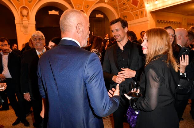 Heiner Lauterbach, Karoline Herfurth und Florian David Fitz bei der Verleihung des 41. Bayerischen Filmpreises 2019 im Prinzregententheater. München, 17.01.2020