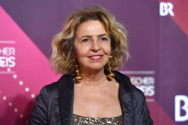 Michaela MAY (Schauspielerin), Einzelbild,angeschnittenes Einzelmotiv,Portraet,Portrait,Porträt. 41.Bayerischer Filmpreis 2019-Red Carpet,Roter Teppich,am 17.01.2019 im Prinzregententheater in Muenchen.