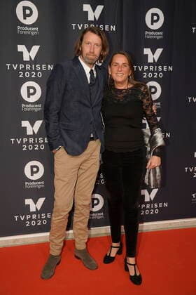 Anders Agger og Anne Hjernoee. Tvprisen 2020 bliver holdt i Tivoli Hotel & Congress Center loerdag den 18. januar 2020. , Denmark Copyright: MartinxSylvestx cop101 spdk20200118-181853-L
