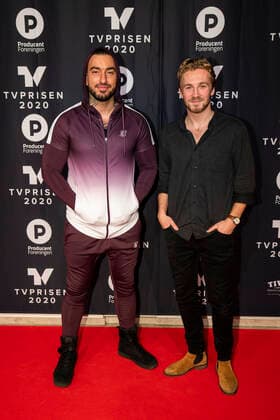 send2net Joey Moe og Sebastian Jessen paa den roede loeber ved TV prisen 2020 paa Tivoli Hotel & Cogress Center i Koebenhavn, loerdag den 18. Januar 2020. , Copenhagen Denmark Copyright: MartinxSylvestx cop101 spdk20200118-204314-L