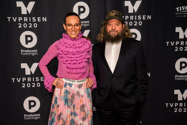 send2net Camilla Ottesen og Anders Lund Madsen paa den roede loeber ved TV prisen 2020 paa Tivoli Hotel & Cogress Center i Koebenhavn, loerdag den 18. Januar 2020. , Copenhagen Denmark Copyright: MartinxSylvestx cop101 spdk20200118-204353-L