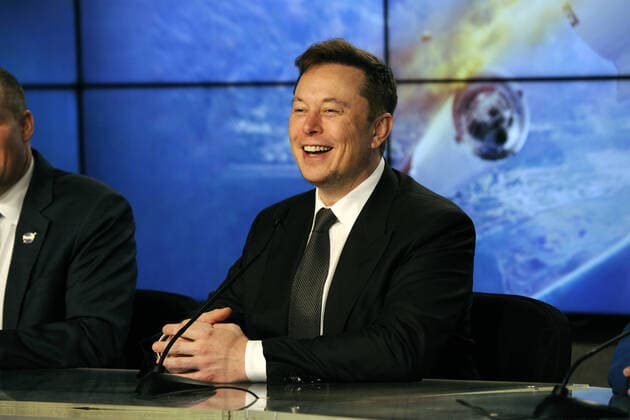 SpaceX CEO Elon Musk attends a Press Conference following the Launch Abort Test at the Kennedy Space Center, Florida on Sunday, January 19, 2020. SpaceX conducted the test as a final measure to assure safety for future crewed missions to the International Space Station.  KSP20200119010 JOExMARINOx-xBILLxCANTRELL