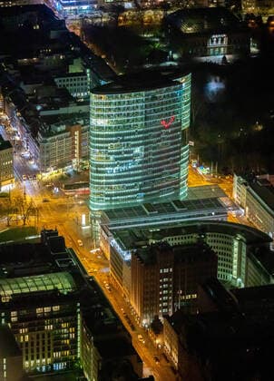 Luftbild, Hochhaus Graf-Adolf-Platz, Ernst & Young GmbH Wirtschaftsprüfungsgesellschaft, Düsseldorf, Düsseldorf, Rheinland, Nordrhein-Westfalen, Deutschland !ACHTUNGxMINDESTHONORARx60xEURO!