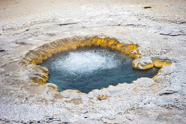 Creative Highlights World Beach Spring in Upper Geyser Basin, Yellowstone National Park Yellowstone National Park, Wyoming, United States CR_LECL191106-91939-01