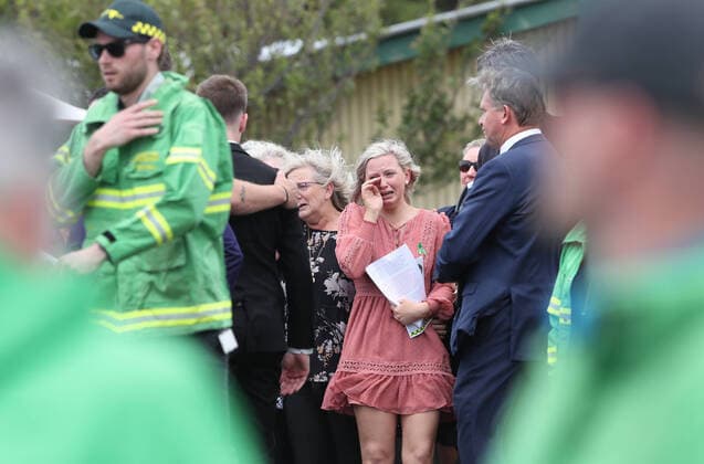 Bilder des Jahres 2020, News 01 Januar News Themen der Woche KW04 News Bilder des Tages FIREFIGHTER BILL SLADE FUNERAL, The funeral for veteran firefighter Bill Slade at Wonthaggi State Coal Mine in Victoria, Wednesday, January 22, 2020. ( NO ARCHIVING, EDITORIAL USE ONLY, NO USE IN BOOKS WITHOUT CONSENT VIC AUSTRALIA  Copyright: xDAVIDxCROSLINGx 20200122001443686375