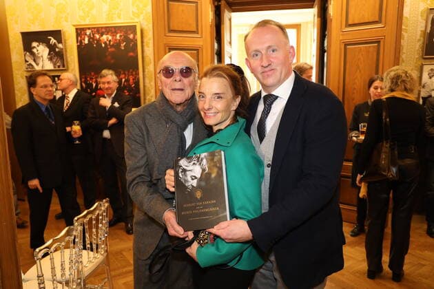 Buchpräsentation - Wr. Philharmoniker Wien, Musikverein, 22. 01. 2020 Michael HELTAU, Isabel KARAJAN, Paul HALWAX *** Book presentation Wr Philharmonic Vienna, Musikverein, 22 01 2020 Michael HELTAU, Isabel KARAJAN, Paul HALWAX