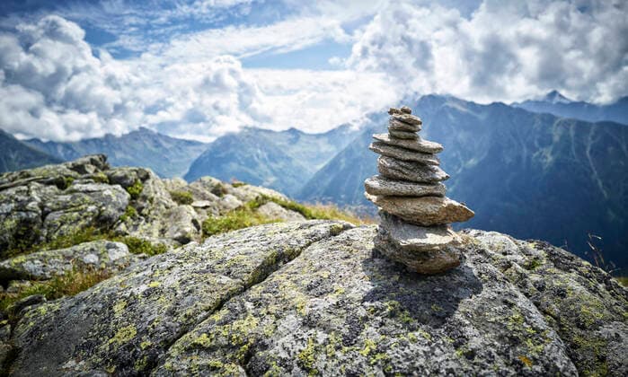 Cairn at Mount Fleckner, Passeier Valley, South Tyrol, Italy  DIKF00337