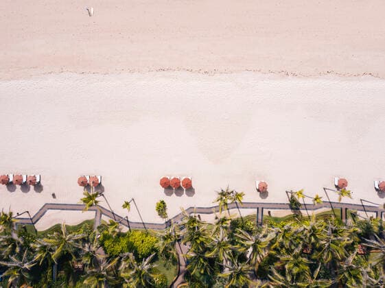 Indonesia, Bali,Aerial view of Nusa Dua beach  KNTF03935